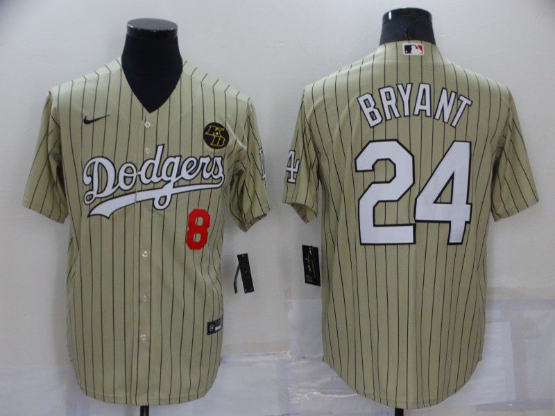 Men Los Angeles Dodgers 24 Bryant green Stripe Game Nike 2022 MLB Jersey